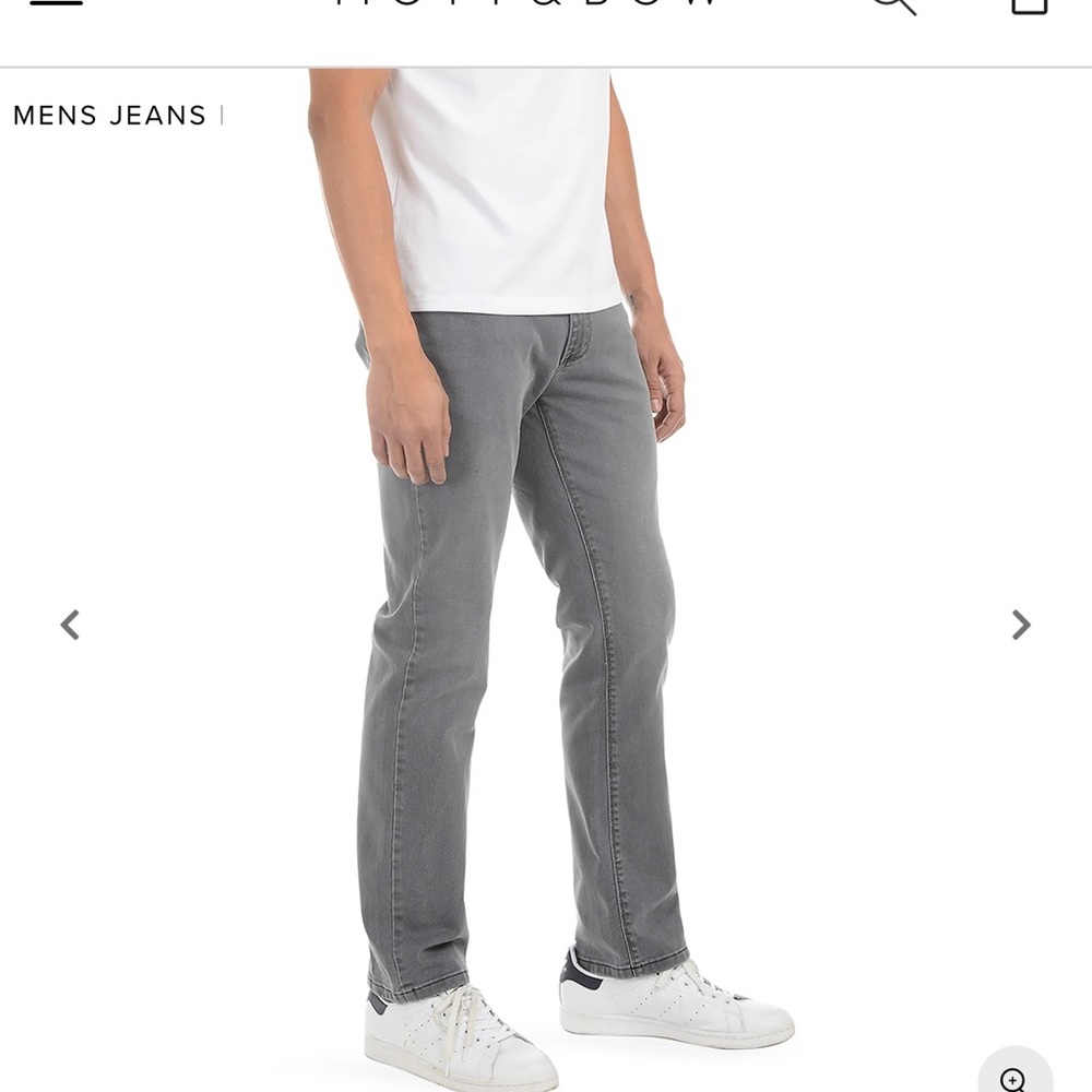 Mott & Bow Men's Stone Gray Straight Jeans